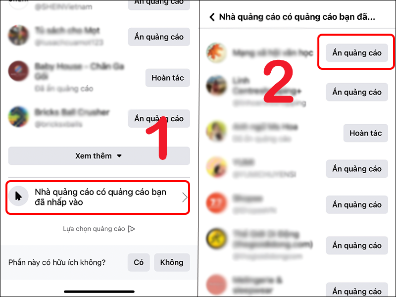 Ẩn quảng cáo Facebook